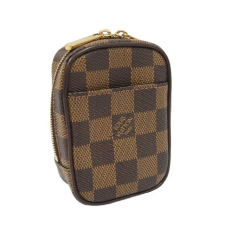 LOUIS VUITTON Etui Okapi PM Pouch, Damier Pattern, Brown (LV Brown Damier PVC Coin & Clutch Pouch)