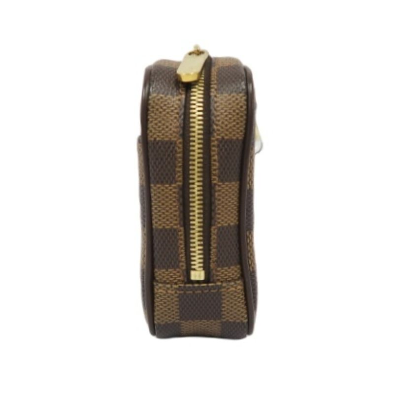LOUIS VUITTON Etui Okapi PM Pouch, Damier Pattern, Brown (LV Brown Damier PVC Coin & Clutch Pouch)