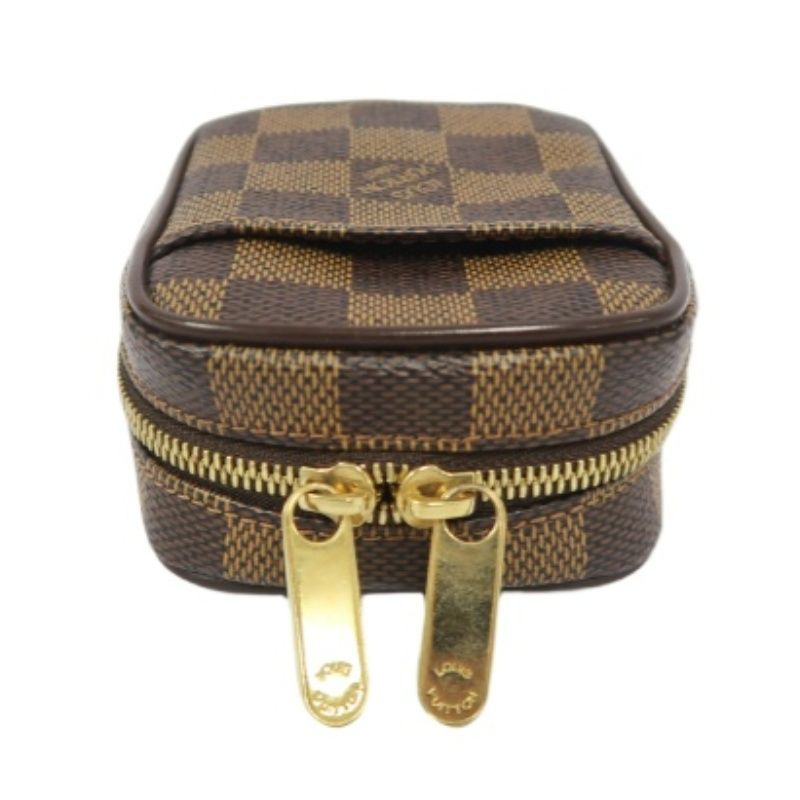 LOUIS VUITTON Etui Okapi PM Pouch, Damier Pattern, Brown (LV Brown Damier PVC Coin & Clutch Pouch)