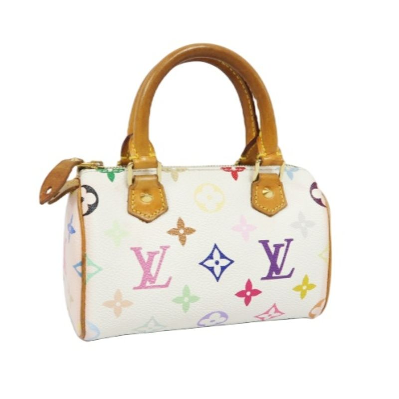 Louis Vuitton Multicolor Mini Speedy, White Series, PVC Nano Handbag