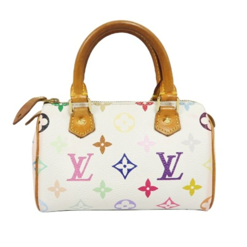 Louis Vuitton Multicolor Mini Speedy, White Series, PVC Nano Handbag