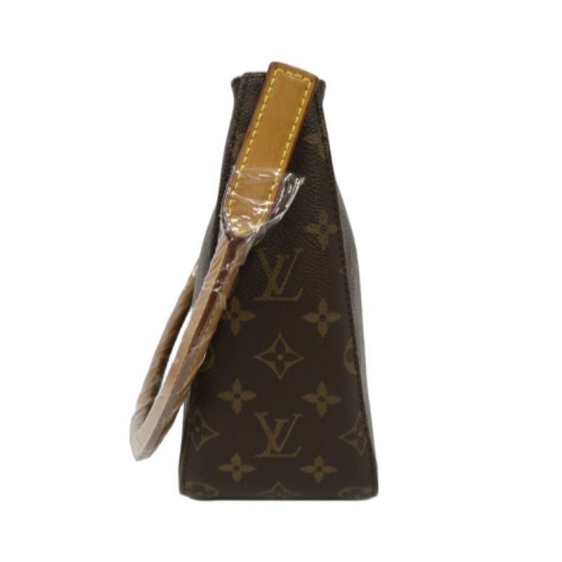 LOUIS VUITTON Monogram Looping MM Handbag, Brown, PVC-Coated Canvas