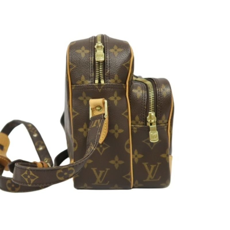 LOUIS VUITTON Monogram Nile Shoulder Bag, Brown, PVC-Coated Canvas