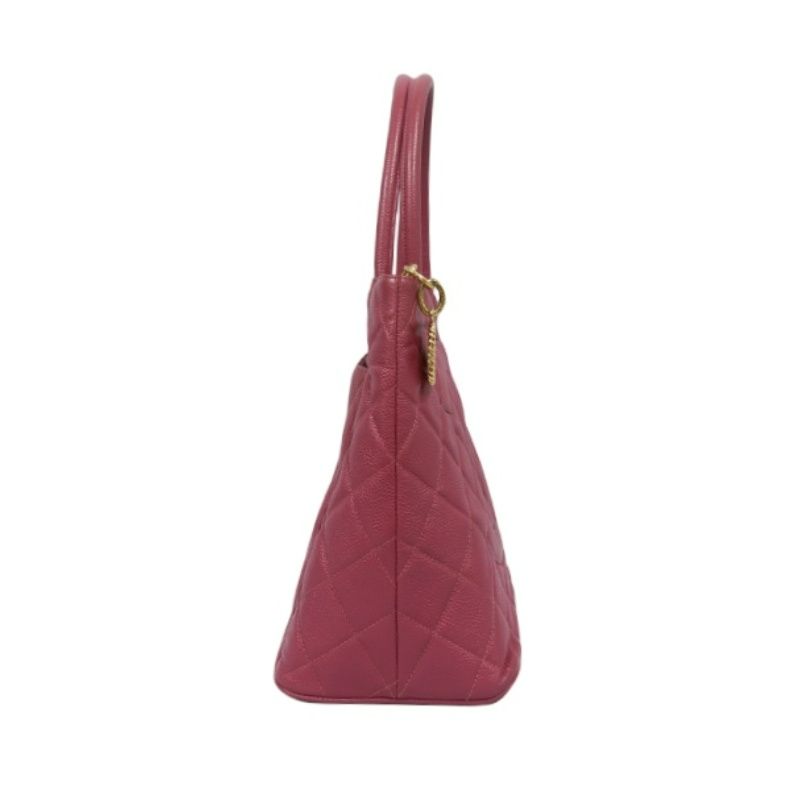 CHANEL Pink Reissue Tote Bag, Caviar Leather, Gold Hardware, with Guarantee Card and Dust Bag