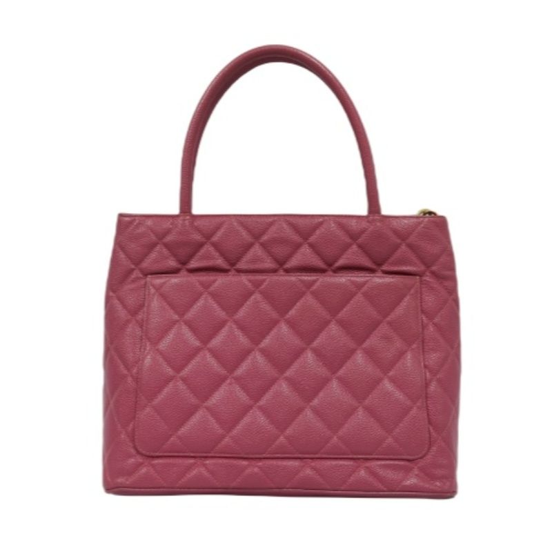 CHANEL Pink Reissue Tote Bag, Caviar Leather, Gold Hardware, with Guarantee Card and Dust Bag