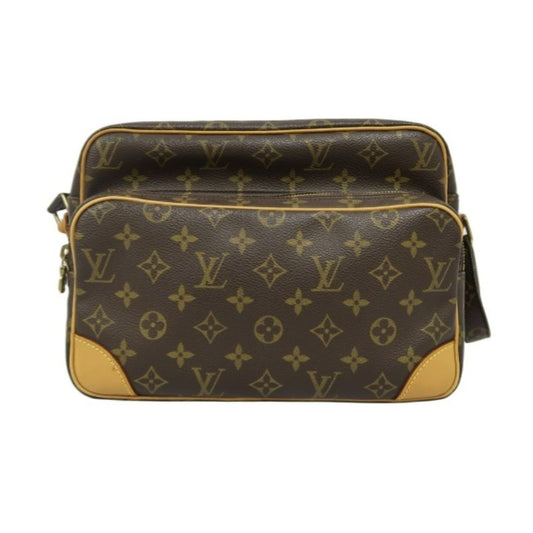 LOUIS VUITTON Monogram Nile Shoulder Bag, Brown, PVC-Coated Canvas