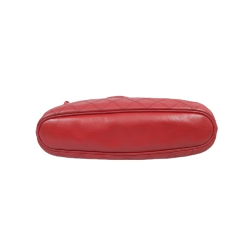 CHANEL Red Chain Shoulder Bag, Gold Hardware, with Guarantee Card