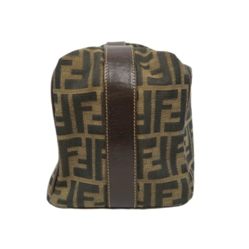 FENDI Brown Zucca Vanity Bag, Canvas Material, with 2 Crocheted Keys