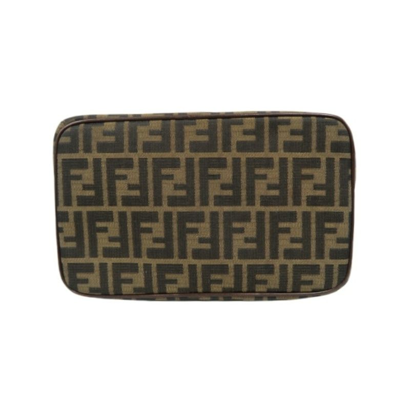 FENDI Brown Zucca Vanity Bag, Canvas Material, with 2 Crocheted Keys