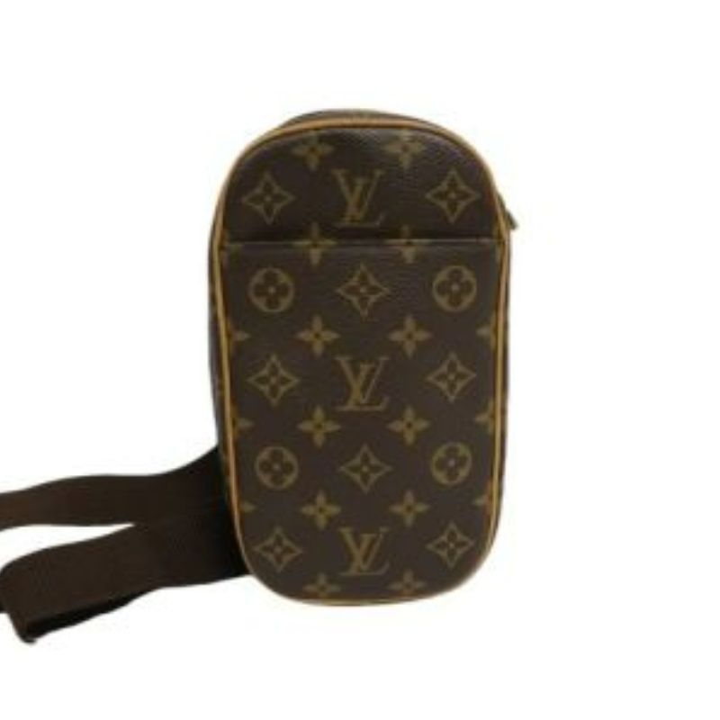 LOUIS VUITTON Monogram Brown Pochette Gange Crossbody Chest Bag