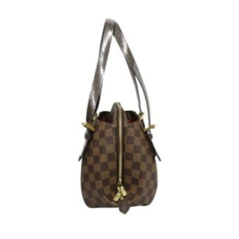 LOUIS VUITTON (LV) Damier Ebene Belem MM Brown Handbag, with Dust Bag