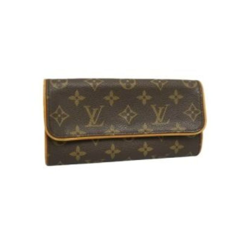 LOUIS VUITTON Florentine Shoulder Bag, Brown (Monogram PVC), 19cm Envelope Style, with Long Shoulder Strap