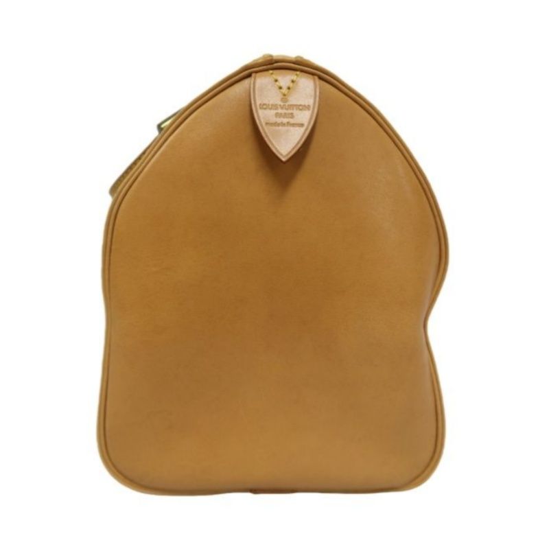 LOUIS VUITTON (LV) Nomade Leather Speedy 30 Beige Handbag with Padlock and 2 Keys