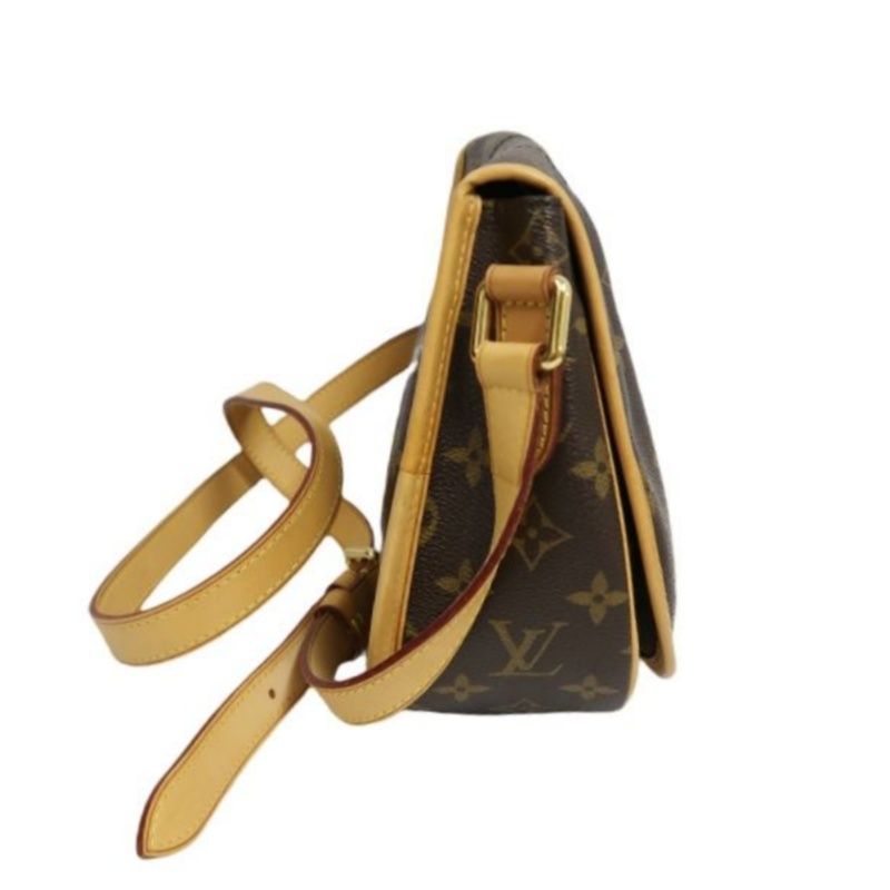 LOUIS VUITTON Monogram Menilmontant PM Brown Crossbody Shoulder Bag