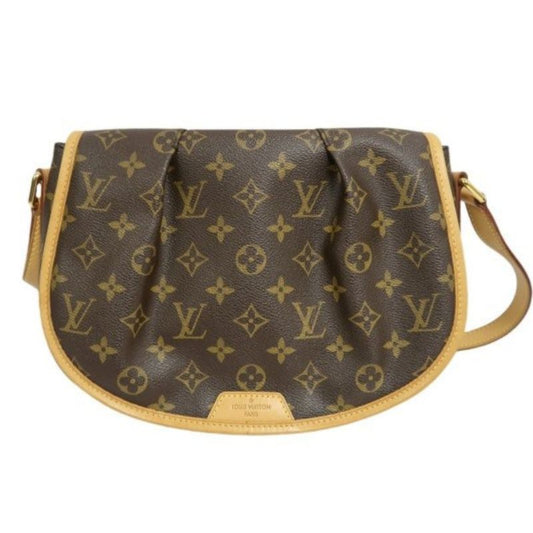 LOUIS VUITTON Monogram Menilmontant PM Brown Crossbody Shoulder Bag