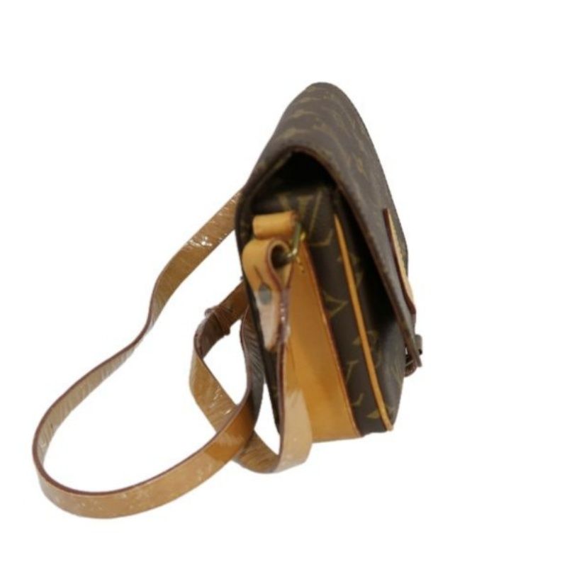 LOUIS VUITTON Cartouchière Shoulder Bag, Monogram Coated Canvas, Brown