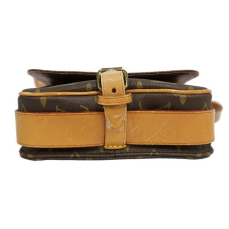LOUIS VUITTON Cartouchière Shoulder Bag, Monogram Coated Canvas, Brown