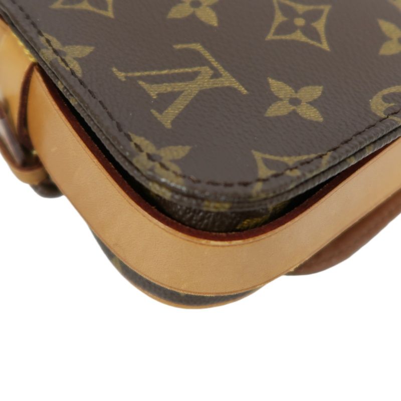 LOUIS VUITTON Cartouchière Shoulder Bag, Monogram Coated Canvas, Brown