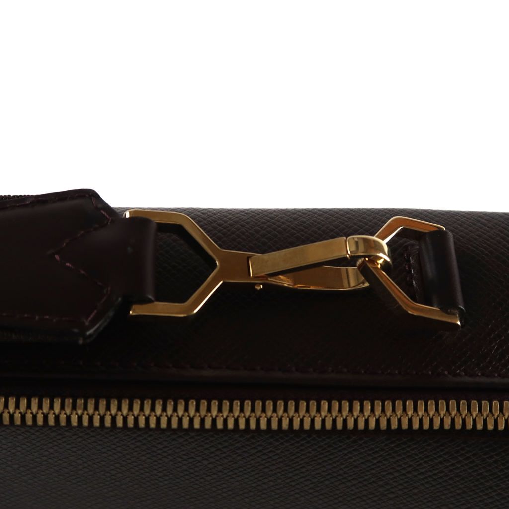 Louis Vuitton Taiga Porte Ordinateur Odessa Brown Handbag (With Storage Bag, Cadena Key, 2 Pouches & Shoulder Strap)  PVC Laptop Bag