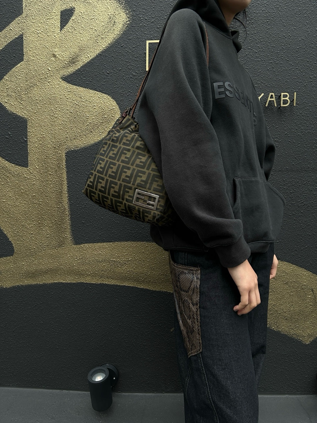 FENDI Brown Zucca Canvas Tote Handbag