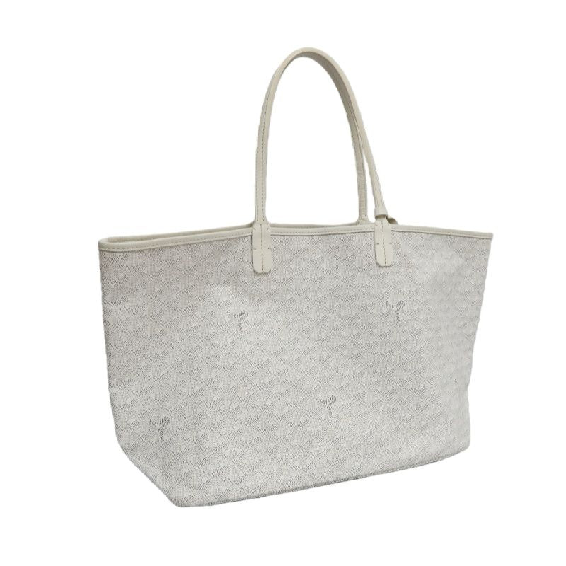 GOYARD Saint Louis PM Tote Bag, White, with Pouch