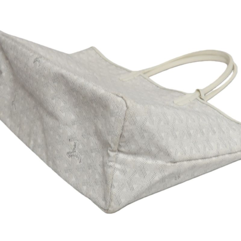 GOYARD Saint Louis PM Tote Bag, White, with Pouch