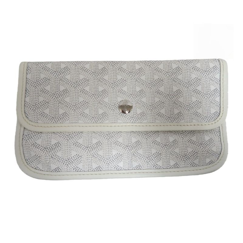 GOYARD Saint Louis PM Tote Bag, White, with Pouch
