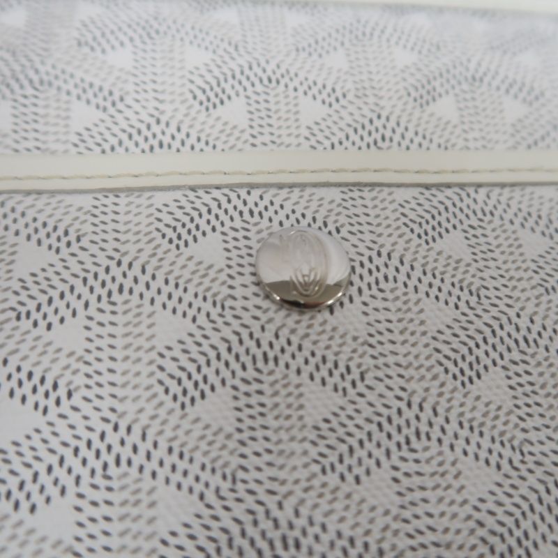 GOYARD Saint Louis PM Tote Bag, White, with Pouch
