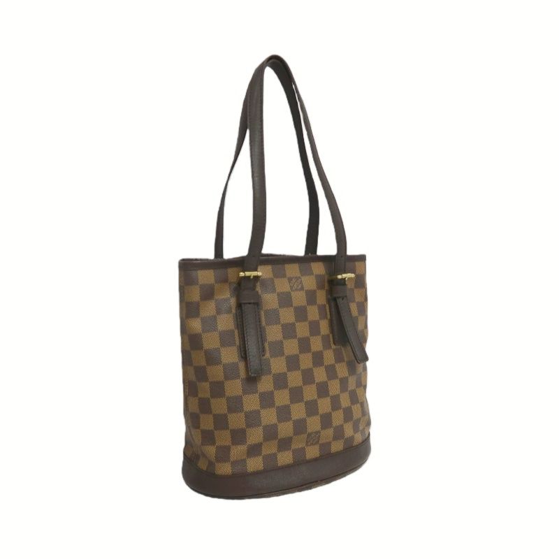LOUIS VUITTON Marelle (Nicknamed "Picnic Basket"), Damier Coated Canvas, Hand & Shoulder Bag, Brown, with Pouch