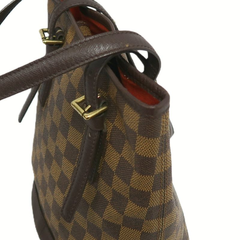 LOUIS VUITTON Marelle (Nicknamed "Picnic Basket"), Damier Coated Canvas, Hand & Shoulder Bag, Brown, with Pouch
