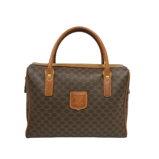 CELINE Macadam Coated Canvas, Handbag, Brown