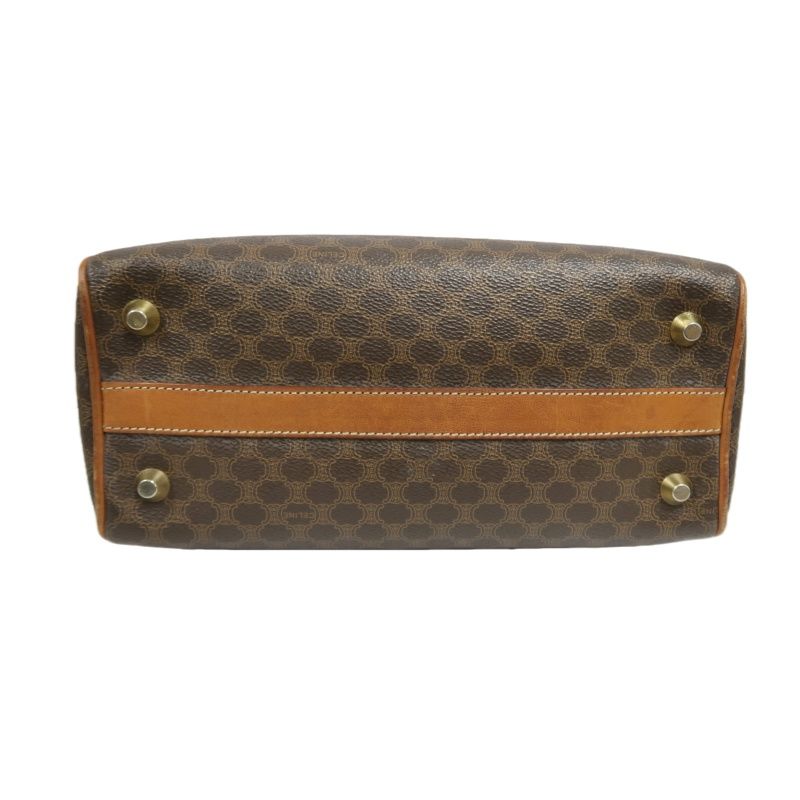 CELINE Macadam Coated Canvas, Handbag, Brown