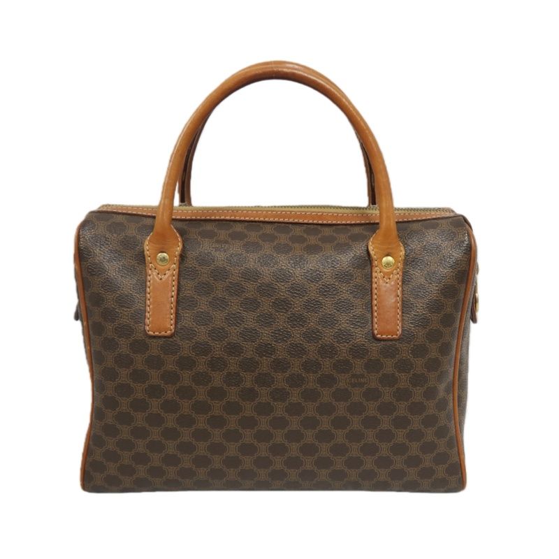 CELINE Macadam Coated Canvas, Handbag, Brown