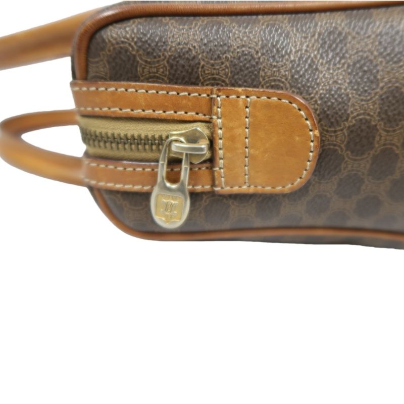 CELINE Macadam Coated Canvas, Handbag, Brown