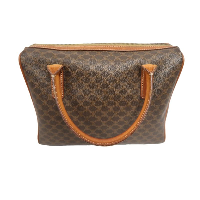 CELINE Macadam Coated Canvas, Handbag, Brown