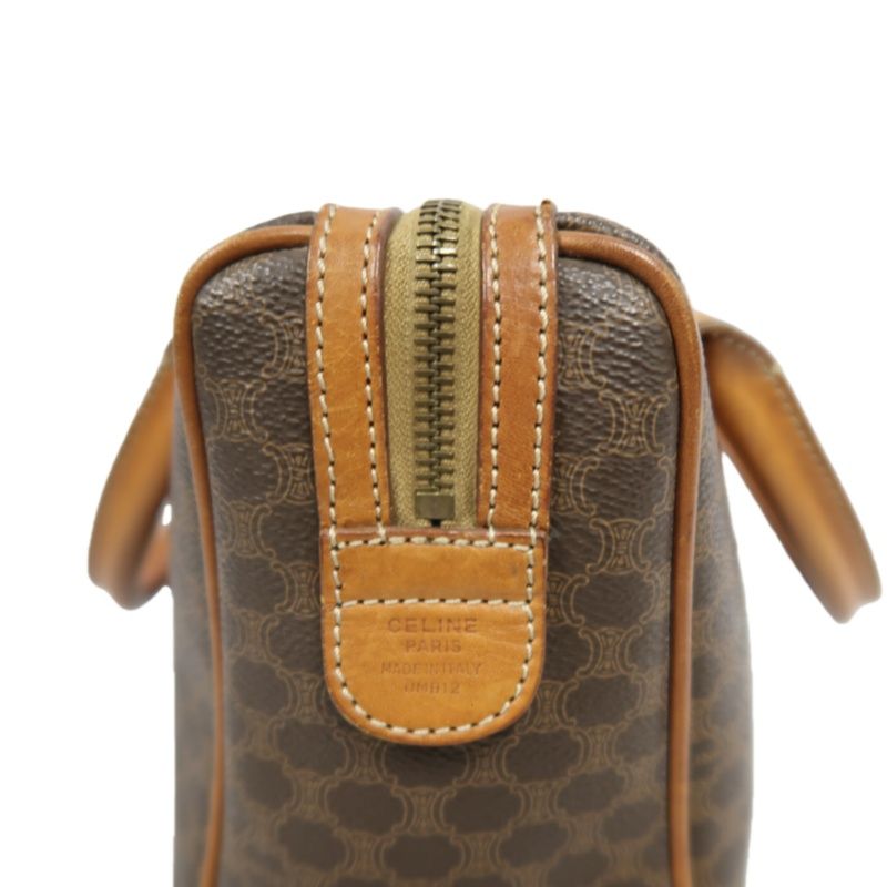 CELINE Macadam Coated Canvas, Handbag, Brown