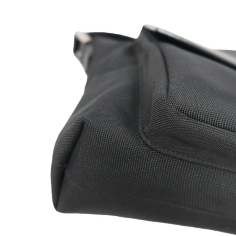 GUCCI Shoulder Bag, Black Canvas, Silver Hardware