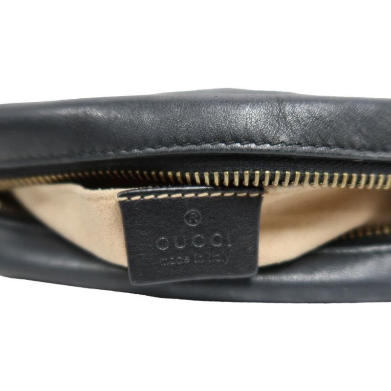 GUCCI GG Marmont Camera Bag, Lambskin, Black, Gold Hardware