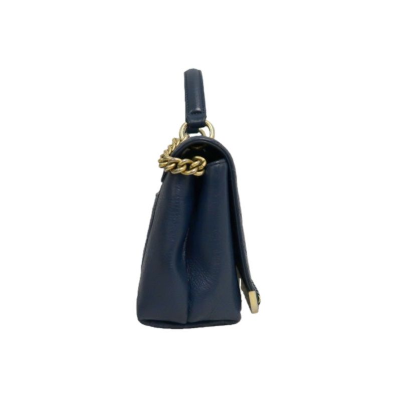 CHANEL V-Stitch Handbag & Shoulder Bag, Leather, Navy, Gold Hardware