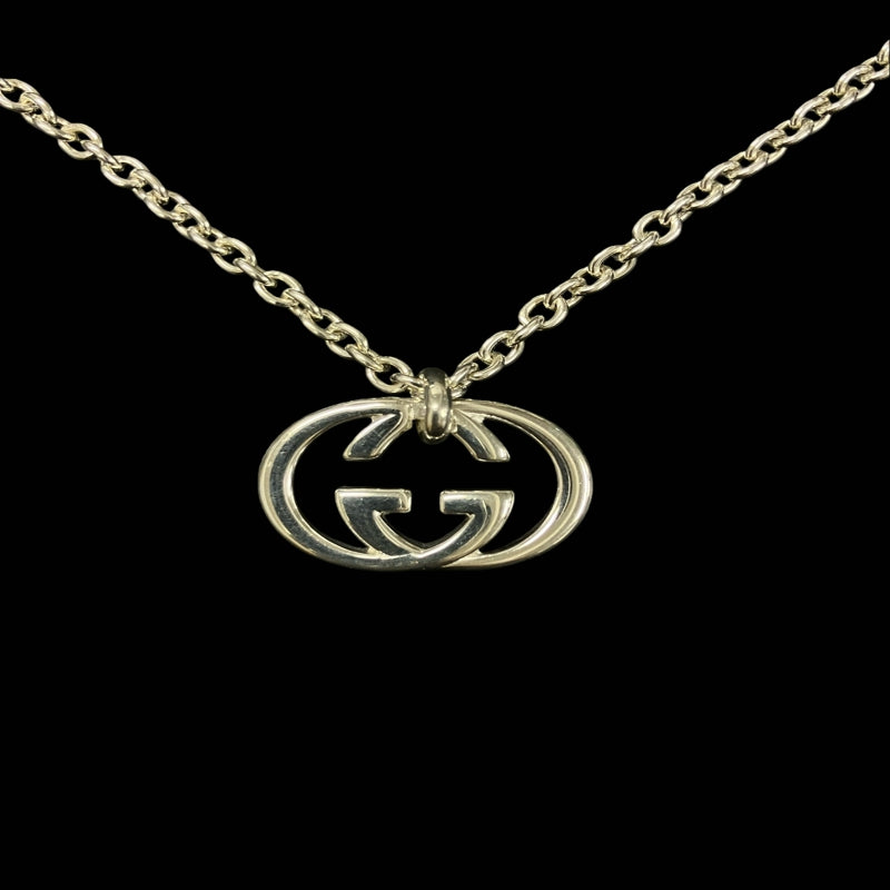GUCCI Interlocking G Necklace, 925 Sterling Silver, Comes with Original Box
