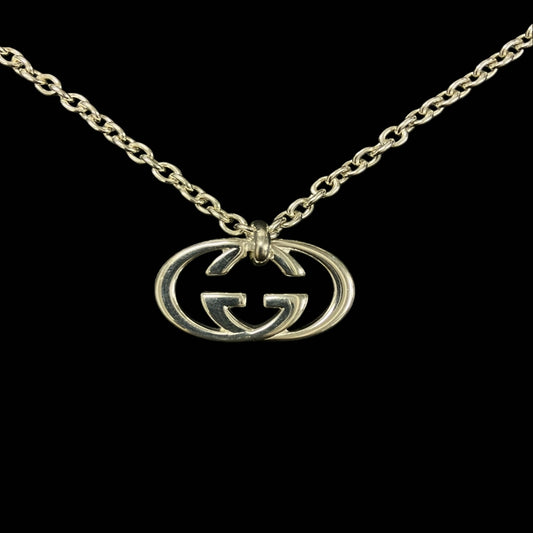GUCCI Interlocking G Necklace, 925 Sterling Silver, Comes with Original Box