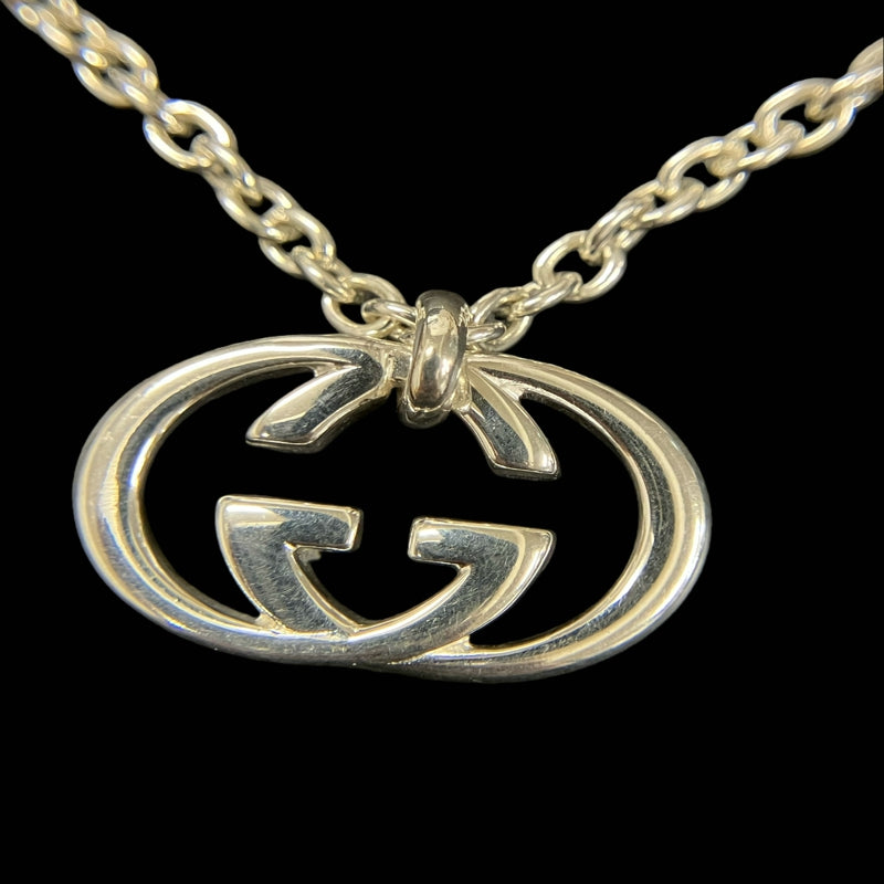GUCCI Interlocking G Necklace, 925 Sterling Silver, Comes with Original Box