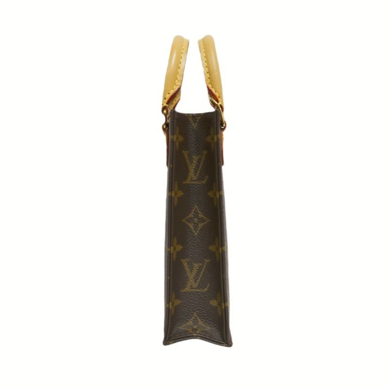 LOUIS VUITTON Sac Plat BB Monogram PVC Canvas Handbag, Brown, with Shoulder Strap