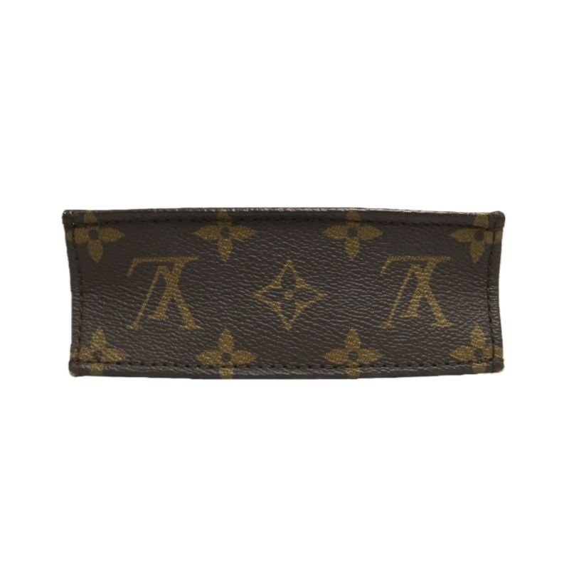 LOUIS VUITTON Sac Plat BB Monogram PVC Canvas Handbag, Brown, with Shoulder Strap