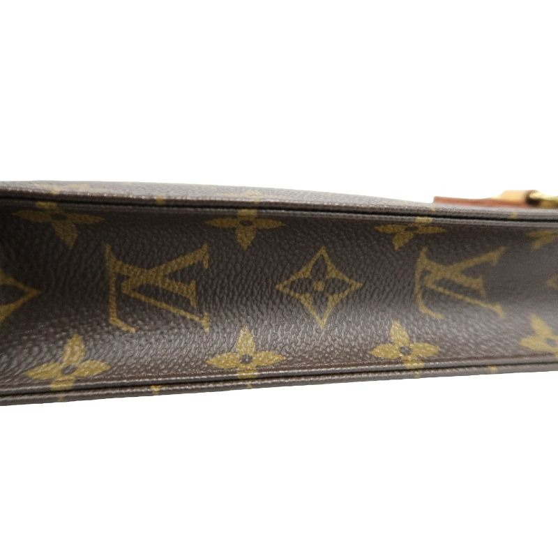 LOUIS VUITTON Sac Plat BB Monogram PVC Canvas Handbag, Brown, with Shoulder Strap