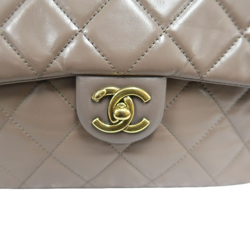CHANEL Classic Flap Quilted Handbag & Shoulder Bag, Brown Lambskin with Gold Hardware