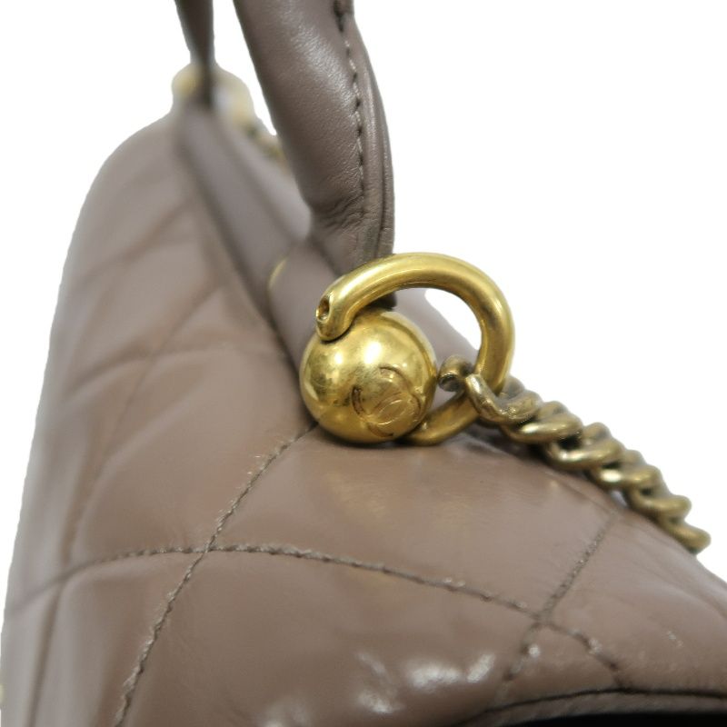 CHANEL Classic Flap Quilted Handbag & Shoulder Bag, Brown Lambskin with Gold Hardware