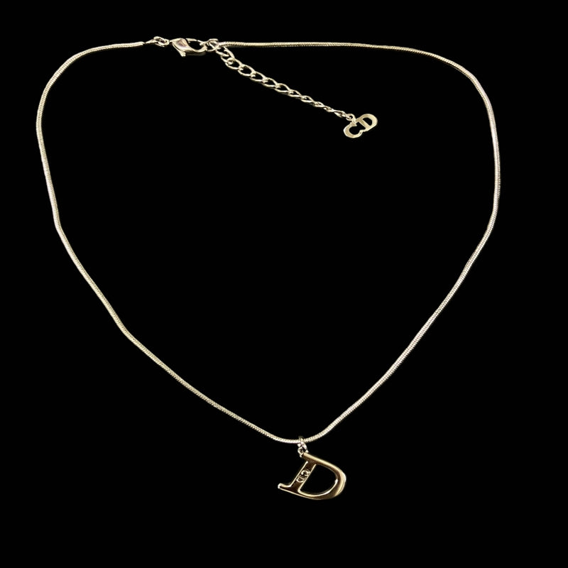 DIOR necklace, silver-tone alloy hardware