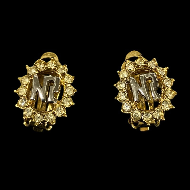 NINA RICCI Clip-On Earrings With Gold Hardware