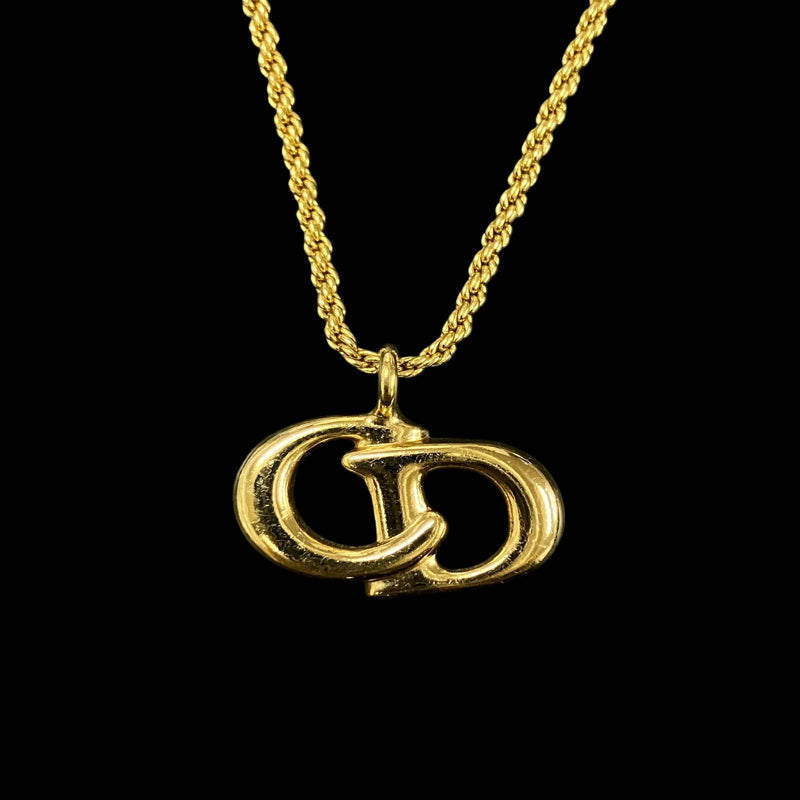DIOR necklace, gold-tone alloy hardware, CD logo